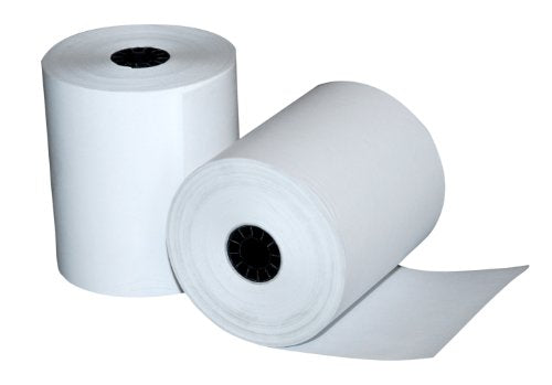 Quality Park Single-Ply Black Image Thermal Paper Calculator and POS/Cash Register Rolls, BPA Free, 3.125 Inches x 230 Feet, White, Box of 50 (15636)
