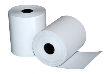 Quality Park Single-Ply Black Image Thermal Paper Calculator and POS/Cash Register Rolls, BPA Free, 3.125 Inches x 230 Feet, White, Box of 50 (15636)