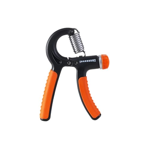 Spalding - Adjustable Hand Grip Strengthener, 22-88 lbs Resistance Hand Gripper for Forearm Wrist Finger Training, Anti Slip Ergonomic Handle Grip Trainer for Home Gym Fitness (Black/Orange)