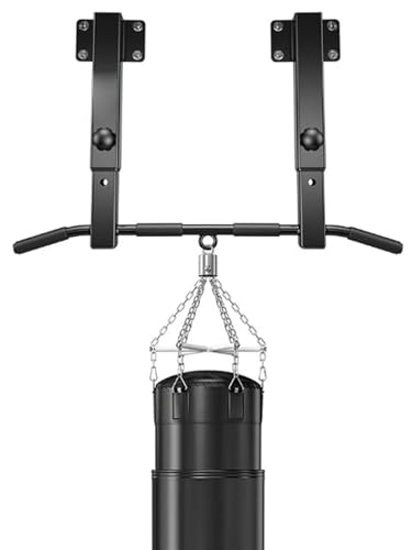 Wall-Mounted Pull-Up Bar, Heavy-Duty Steel Fitness Bar With Foam Handguards, Adjustable Height, Supports 300kg