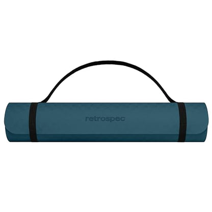 Retrospec Zuma Yoga Mat 6mm Thick Non-Slip TPE Exercise Mat | Cushioned Workout Mat for Yoga Pilates and Home Stretching | 72 x 24 with Carrying Strap