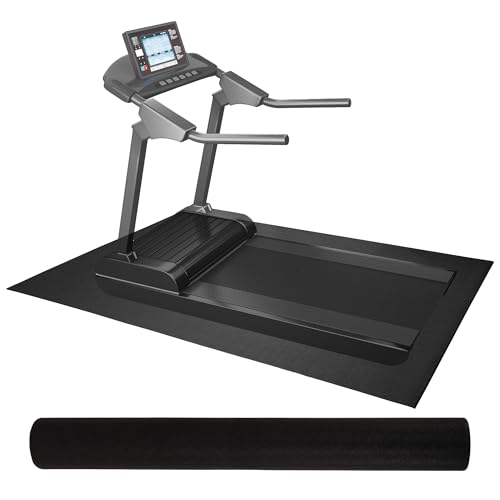 BalanceFrom 7x5 Feet High-Density Gym Equipment Floor Mat, 1/4-Inch Thick PVC – Non-Slip Flooring for Treadmill, Stationary Bike, Elliptical Trainer, Weight Bench, and Heavy Exercise Machines