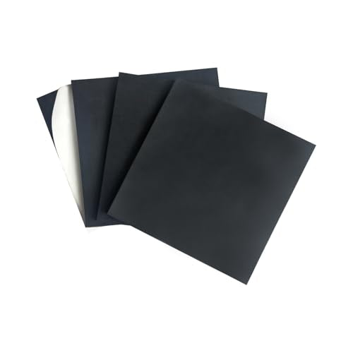 4 Pcs Neoprene Rubber Pads with Adhesive Backing 1/4 in Thick x 4 in x 4 in - size: 4in X 4in X 1/4in, style: With adhesive,Rubber