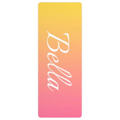 Custom Name Yoga Mat,Personalized Travel Yoga Exercise Mat,Non Slip,Perfect for Kids & Adults,Gradient Color D Series - color: Style 21