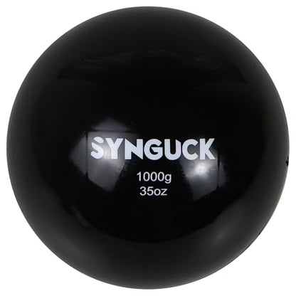 SYNGUCK 35/70oz Weighted Plyo Ball for Baseball & Softball Training - Heavy Training Balls for Power, Pitching, Hitting - Yoga, Fitness, Plyometrics - All Skill Levels