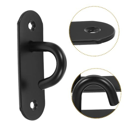 Abaodam 2pcs Stainless Steel Wall Mount Exercise Anchor Resistance Bands Fixing Hanger for Yoga Gym Home Workout