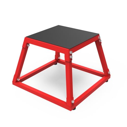 Steel Plyometric Platform and Jumping Box, Anti-Slip Exercise Step Up Box for Strength and Conditioning Training, Durable Home Gym Plyo Box