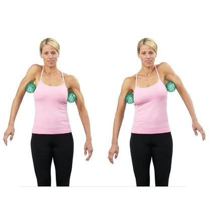 OPTP Franklin Method Textured Ball Set - 2 Inflatable Massage Balls; Textured Ball Set for Self-Massage, Exercise, Muscle Tension and Myofascial Relief