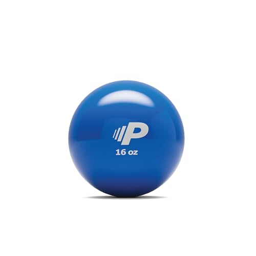 Simple Plyometric Weighted Ball | Baseball & Softball Training Ball | Arm Strength & Pitching | Durable PVC Shell with Sand Fill - size: 16oz