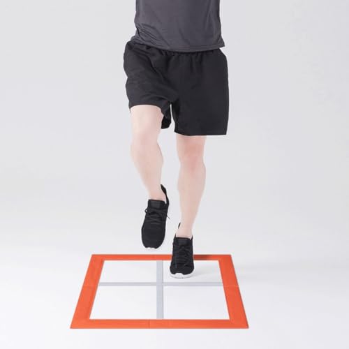 Square Training Equipment Folding Flexibility Agility Ladder Trainer Equipment Speed Training Fitness Ladder for Outdoor Indoor Home for Women Men