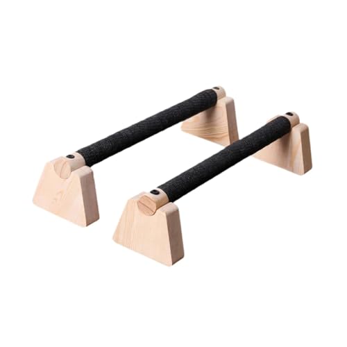 Vaveren 2 Pieces Push up Bar Wooden Parallettes Bar Pushup Handles Portable Anti Slip Push up Stand for Exercise Gymnastics Workout - size: 40CM
