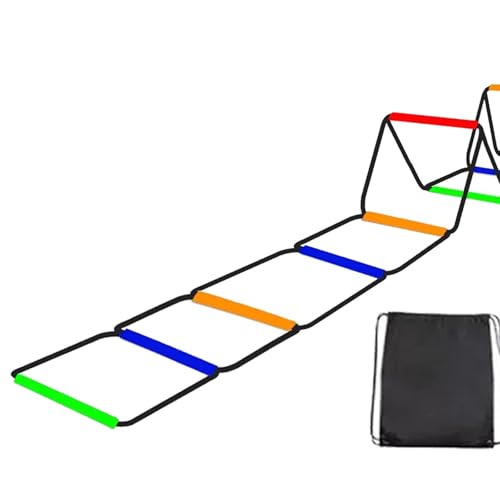 Menolana Agility Ladder Speed Ladder Foldable Workout Rugby Multifunction Home Gym Agility Training Equipment Fitness Feet Training - size: 10 Grids With Bag