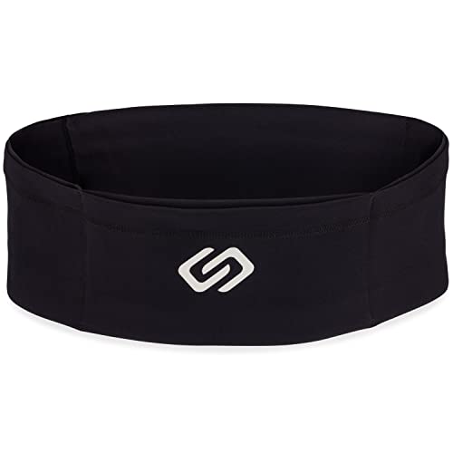 Sporteer VersaSlim Low-Profile Running Belt, Gym Waist Pack, Black, XS - color: Black, size: X-Small