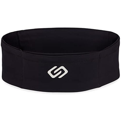 Sporteer VersaSlim Low-Profile Running Belt, Gym Waist Pack, Black, XL - color: Black, size: X-Large