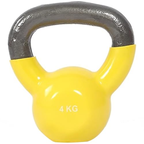 Kettlebell Weights Women's Fitness Shaping Kettle Bells, Home Squat Exercise Kettle Ball, Vest Line/Peach Buttocks, Create A Perfect Body Curve(Yellow-4kg) - color: Yellow-4kg