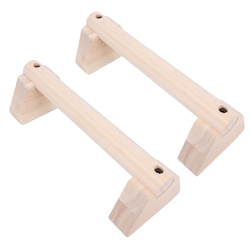 Focket Wood Push Up Bars, Adjustable Width Sturdy Parallettes Bars, Handstand Trainer with Non Slip Base and Grip Pads for Home Fitness Strength Training Workout - size: 25cm