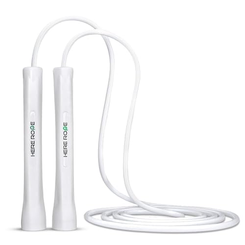 Adjustable Jump Rope – 5mm PVC Skipping Rope with Unbreakable Handles, Non-Kinking, Includes 1 Spare Rope for Indoor & Outdoor Fitness Training for Men, Women