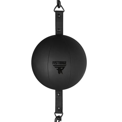 FISTRAGE Double End Ball Training Dodge MMA Boxing Floor to Ceiling Punch Speed Ball Bag Kit with Rope, Bean Ball, for Kicking Workout and Fitness - color: Matt Black