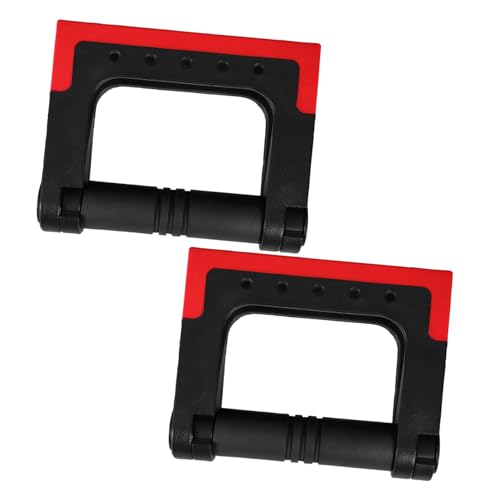 1 Pair Rotatable Push-up Bars for Floor Fitness Equipment Strength Training Stand for Men Women Home Workout (red)