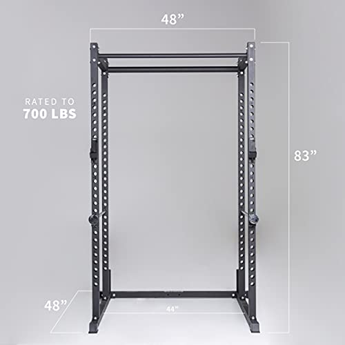 REP Fitness PR-1100 Power Rack Home Gym System, Squat Cage with Attachment Compatibility Multi-Grip Pull Up Bar, Adjustable J Cups, Extended Safeties, 700 lb Capacity, Strength Training Equipment - style: Power Rack