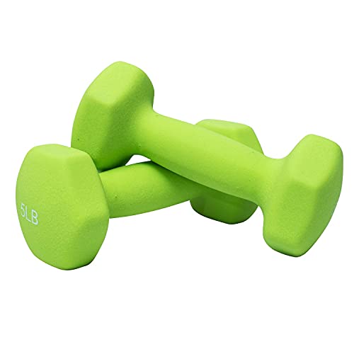 Set of 2 each Neoprene Coated Dumbbells Pair Hand Weights All-Purpose, Home Gym