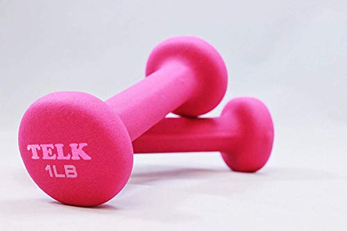 TELK Fitness Neoprene Dumbbells Set of 2 – Non-Slip Hand Weights for Home Workouts, Strength Training & Toning – Compact, Comfortable Grip for Women & Men