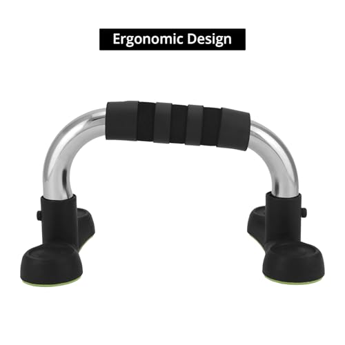 QWORK Steel Push Up Handles for Floor, Portable Push Up Stands with Non-Slip Grip, Angled Incline