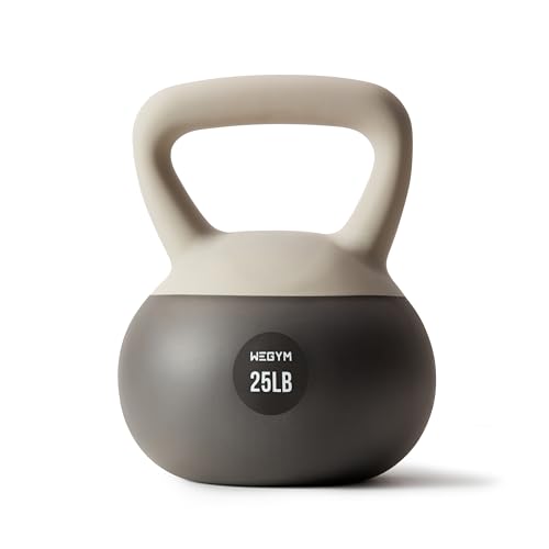 WeGym Soft Kettlebells and Kettlebell Sets for Home Strength Training - color: Sandstone, style: 25LB