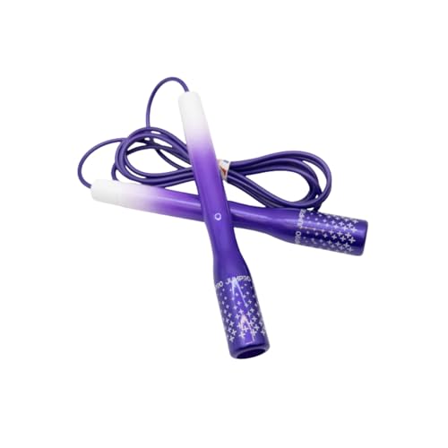 Jump Rope for Women (Rainbow Series) – Adjustable Cardio Rope for Women’s Fitness & Home Workouts | Soft-Grip Handles, Smooth PVC Cable, Lightweight Design | Made in Korea - color: Purple
