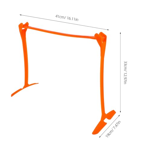 LALAFINA Adjustable Soccer Training Hurdles, Foldable Orange Plastic Speed Hurdles with 3-Level Height for Agility and Running Training Equipment