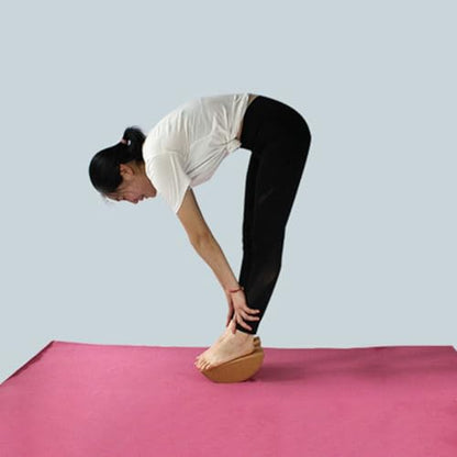 Homoyoyo Yoga Balance Brick Set, Small Cork Half-moon Blocks with Non-slip Surface for Core Strength Training and Stability Support, Sturdy Yoga Tool for Pilates and Fitness Workouts