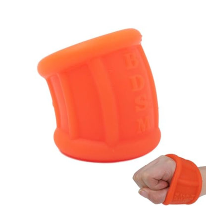 Silicone Cock Ring Ball Testicle Stretcher for Men-UFZ140(Red) - color: Red