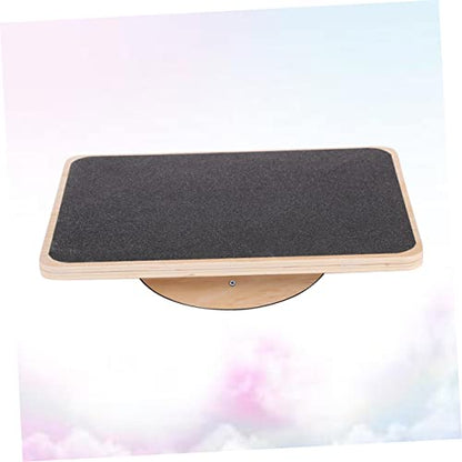 BESPORTBLE Wobble Board for Home Twist Balance Training Mat Advertising Board Barbell Pad Steel Slant Board Skim Board Rack Signs Puzzle Board Poster Board Adjustable Dumbbell Sport Wooden