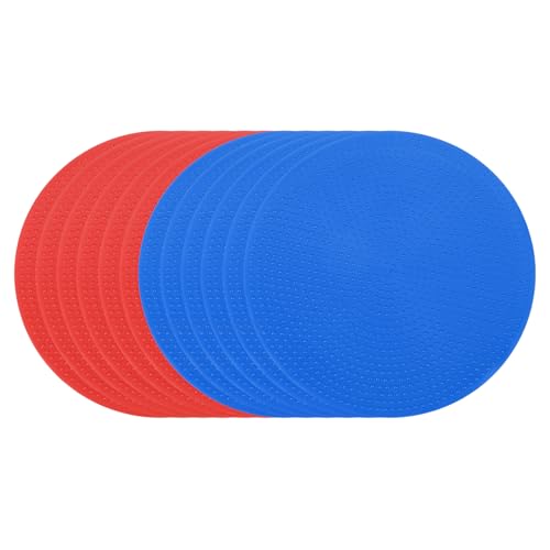 PATIKIL Spot Markers, Non-Slip Floor Dots Agility Markers Flat Field Cones Poly Dots - color: red