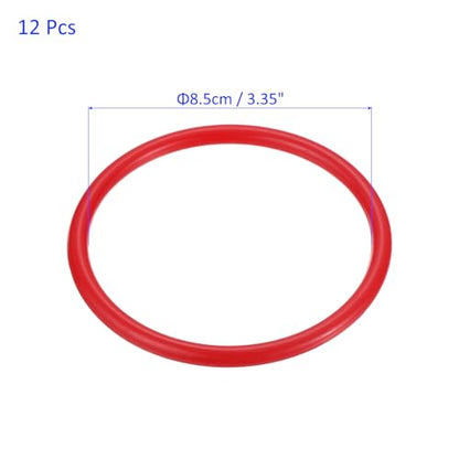 M METERXITY Carnival Toss Rings - Plastic Round Throw Hoops Apply to Parties/Interactive Games - color: Red, size: 3.35"