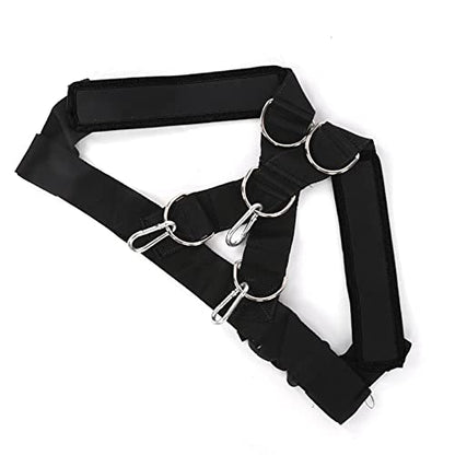Weight Bearing Shoulder Strap Pulling Sled Harness Vest, Resistance Training Harness with Adjustable Pulling Strap for Tire Sled Drag, Core and Leg Strength Workout