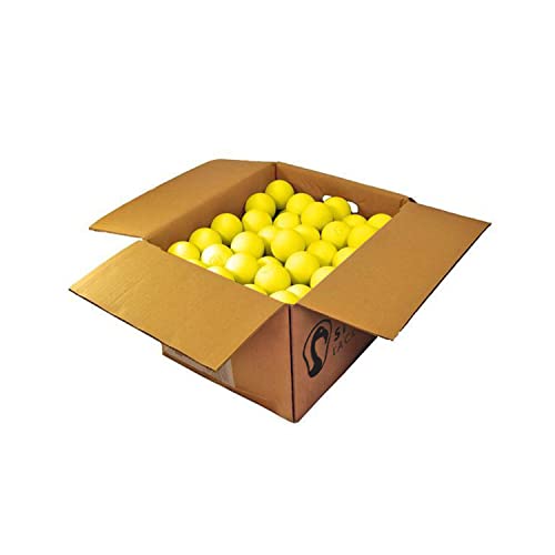 Signature Lacrosse Ball Set - Packs of 2, 4, 8, 12, and 120 - No Chemical Smell Massage Balls, Myofascial Release Tools, Back Roller, Muscle Knot Remover - color: Yellow, size: 100 Balls