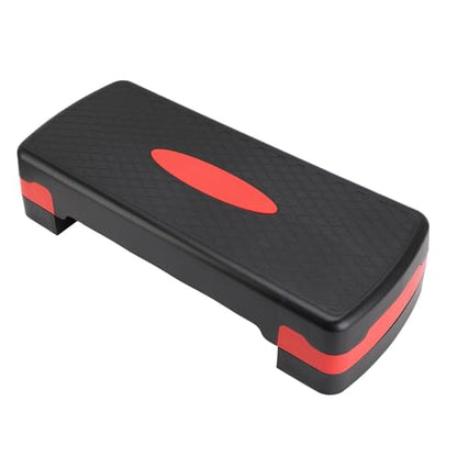 Adjustable Height Exercise Step Aerobic Platform 3-12 Inch Step Adjustable for HIIT Aerobics Rehabilitation with Space Saving Space Design Compact Non-Slip Base for Full Body Workout