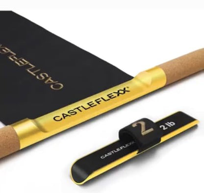 CastleFlexx Mobility and Full Body Strengthening Device | Non-Elastic Stretch Strap with Natural Premium Cork Handles for Stretching, Exercise, Physical Therapy, and Yoga