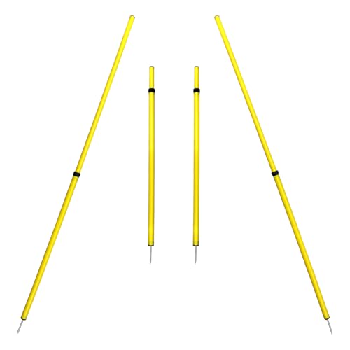 BlueDot Trading Soccer Agility Poles | Telescopic, Fixed & Collapsible Options (4, 6, 8 Piece Sets) Speed Training Poles for Agility Drills, Outdoor Games, Football & Sport Training Equipment - size: 4, style: Adjustable
