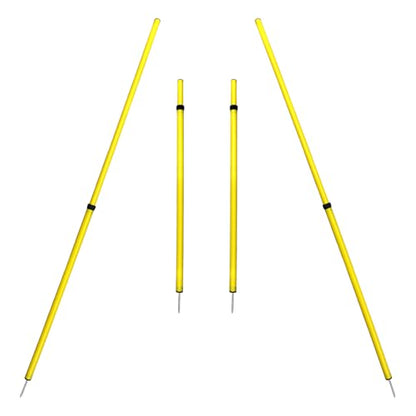 BlueDot Trading Soccer Agility Poles | Telescopic, Fixed & Collapsible Options (4, 6, 8 Piece Sets) Speed Training Poles for Agility Drills, Outdoor Games, Football & Sport Training Equipment - size: 4, style: Adjustable