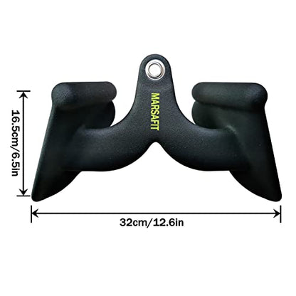 Home Gym Fitness Rowing T-bar V-bar Pulley Cable Machine Attachment, Bicep Curl Tricep LAT pulldown Bar Back Strength Training Handle Grips LAT Pull Down Bar for Seat Row Workout - style: BTBAR 1901