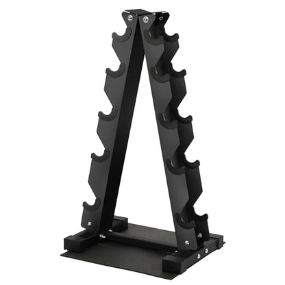 Fitvids A-Frame Dumbbell Weight Rack, Vertical Storage Rack for Dumbbells, Weight Stand Only for Home Gym Space Saver - style: A-Frame, 5-Tier