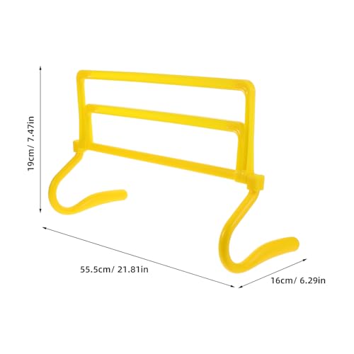UKCOCO Adjustable Height Agility Hurdles Set, Foldable Yellow Speed Training Hurdles for Football Soccer Agility and Jump Training, Lightweight Portable Equipment for Indoor Outdoor Use