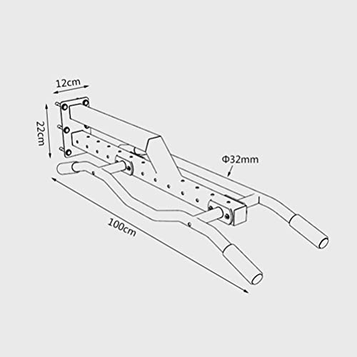Heavy Duty Wall Mounted Pull Up Bar – Chin Up Bar/Pull Up Bar Multi Grip Wall Mount – Support Up to 660 lbs