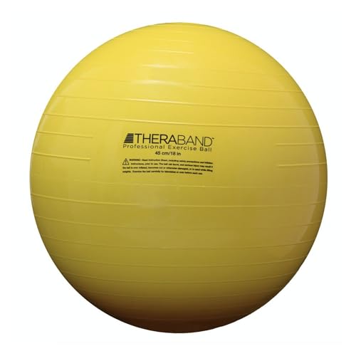 THERABAND Standard Exercise Ball - color: Yellow - 18 in.