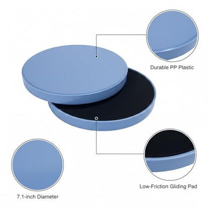Core Sliders for Home Workouts, PP Plastic Gliding Discs for Pilates and Low-Impact Core Training (1 Pair)