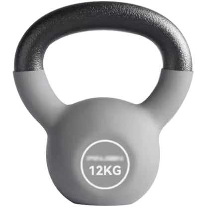 Kettlebell Weights for Women Men's Strength Training Competitive Kettle Bells, One-piece Plastic Dipping Cast Iron Kettle Ball, Home/Gym, Squat/Swing/Deadlift(Gray-12kg) - color: Gray-12kg
