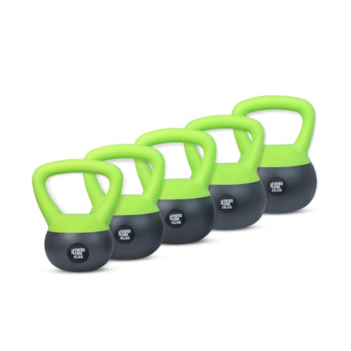 ENERGI CORE Kettlebell - Sand Filled Weight for Home Gym Workouts & Strength Training - Portable Exercise Kettle Bell for Women & Men - size: 5.0 Pounds
