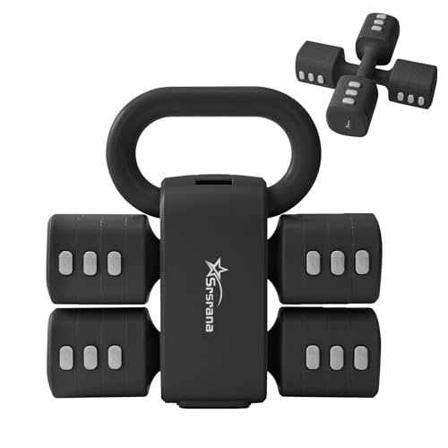 2-in-1 Adjustable Kettlebell Dumbbell Set for Women - color: Black, style: Set